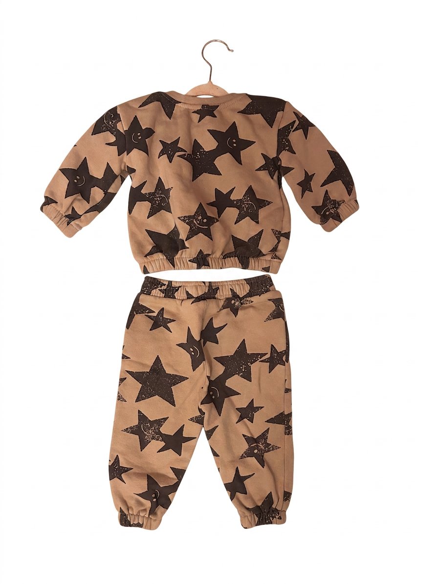 Star Print Sweatshirt and Jogger Set