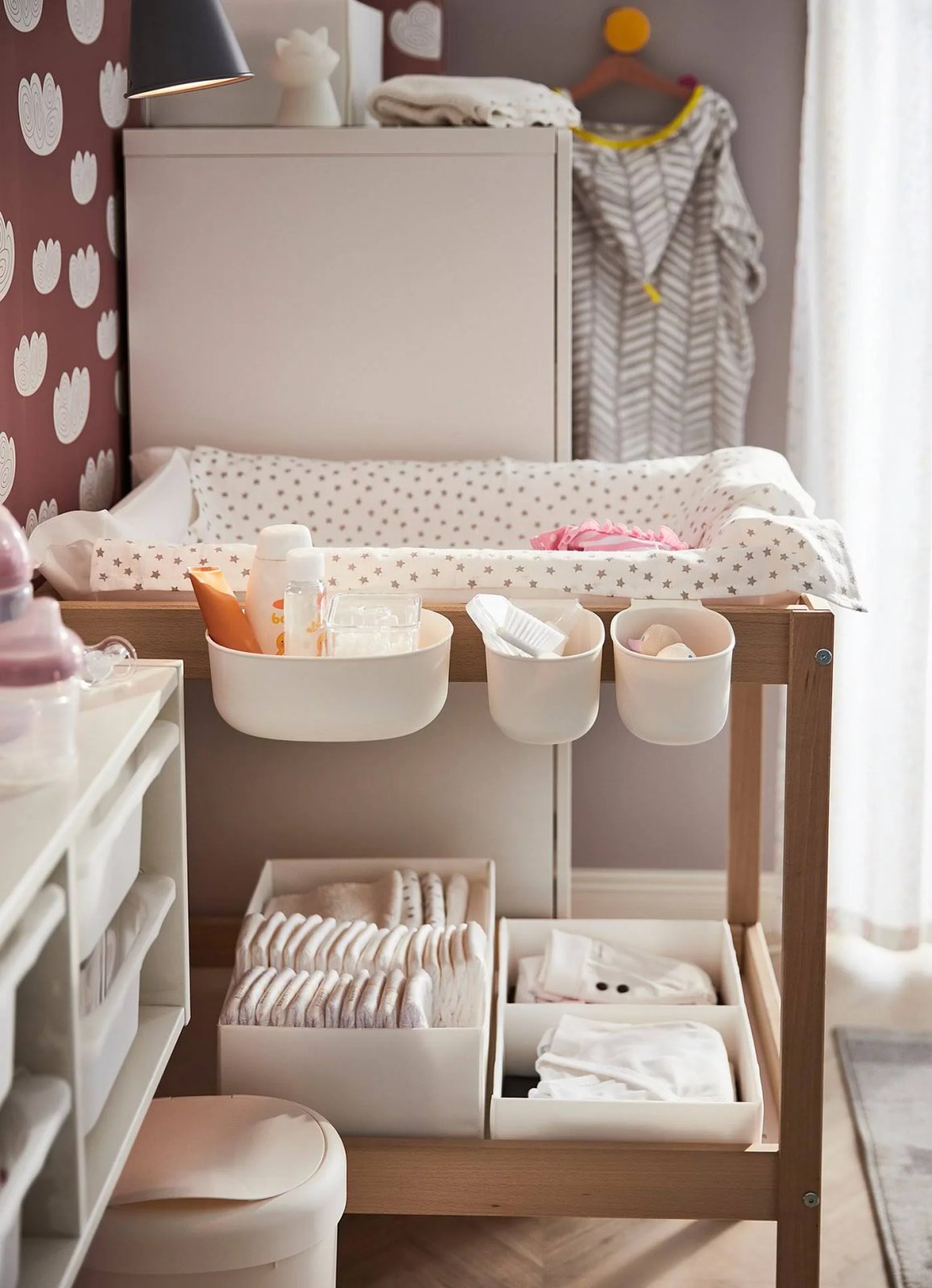 IKEA SNIGLAR changing table & accessories