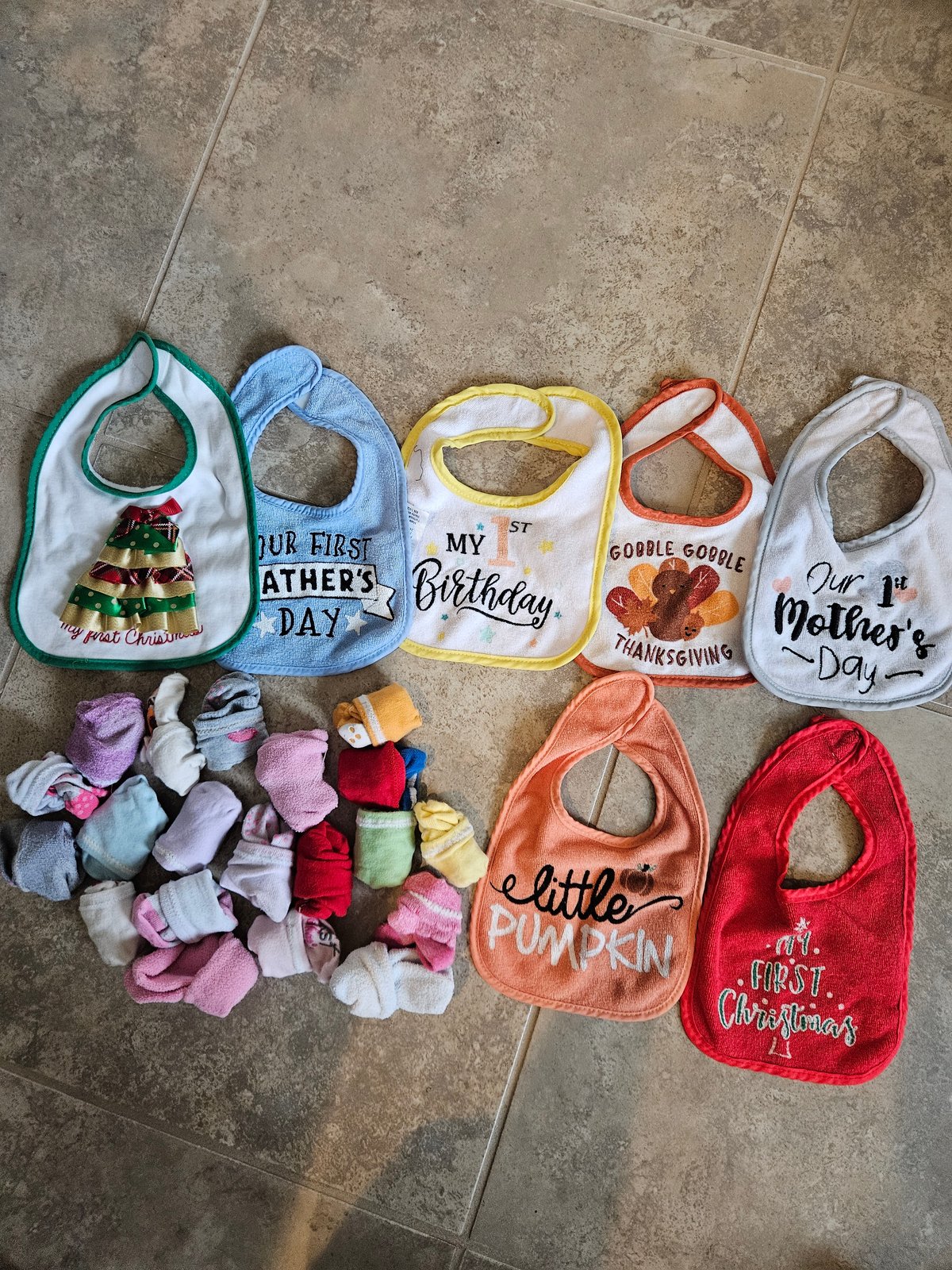 Babies 1st Bibs and Socks